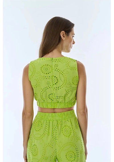 Fashion Cocktail Walk İn Love Geometrik Fistolu Fileli Belden Lastikli Kolsuz Yazlık Spor Crop Bluz Fosfor Neon Yeşil Fashion Cocktail Walk İn Love Geometrik Fistolu Fileli Belden Lastikli Kolsuz Yazlık Spor Crop Bluz Fosfor Neon Yeşil