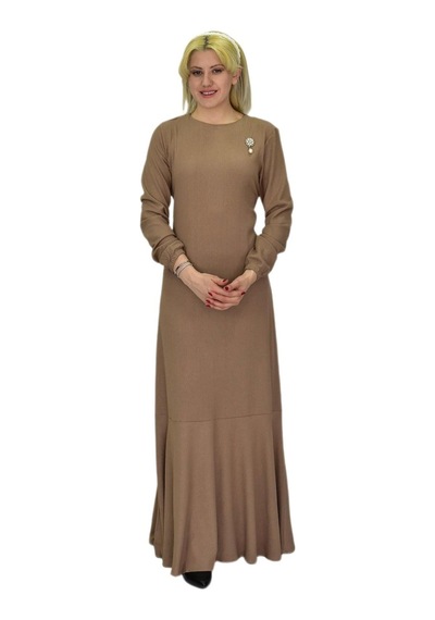 Kadın Bürümcük Uzun Kol Elbise Bgl-st03723 001