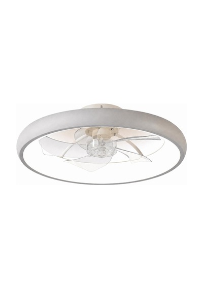Beyaz Ø50cm Led Fanlı 6500k Soğuk Beyaz Modern Plafonyer Avize