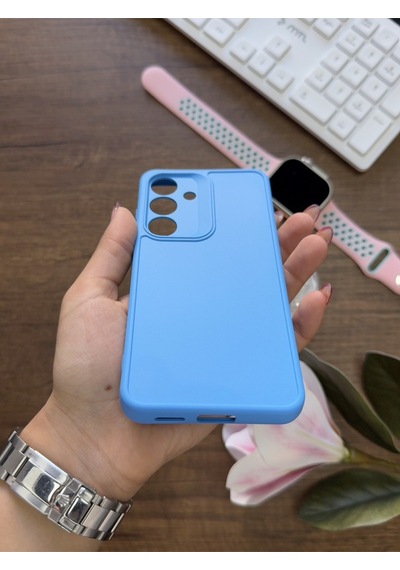 Samsung Galaxy S25 Uyumlu Kamera Korumalı Darbeye Dayanıklı Renk Atmayan Keep Silikon Kılıf Mavi