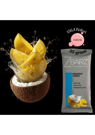 Zbarz Limonlu Hindistan Cevizli Protein Bar 12 x 35 G