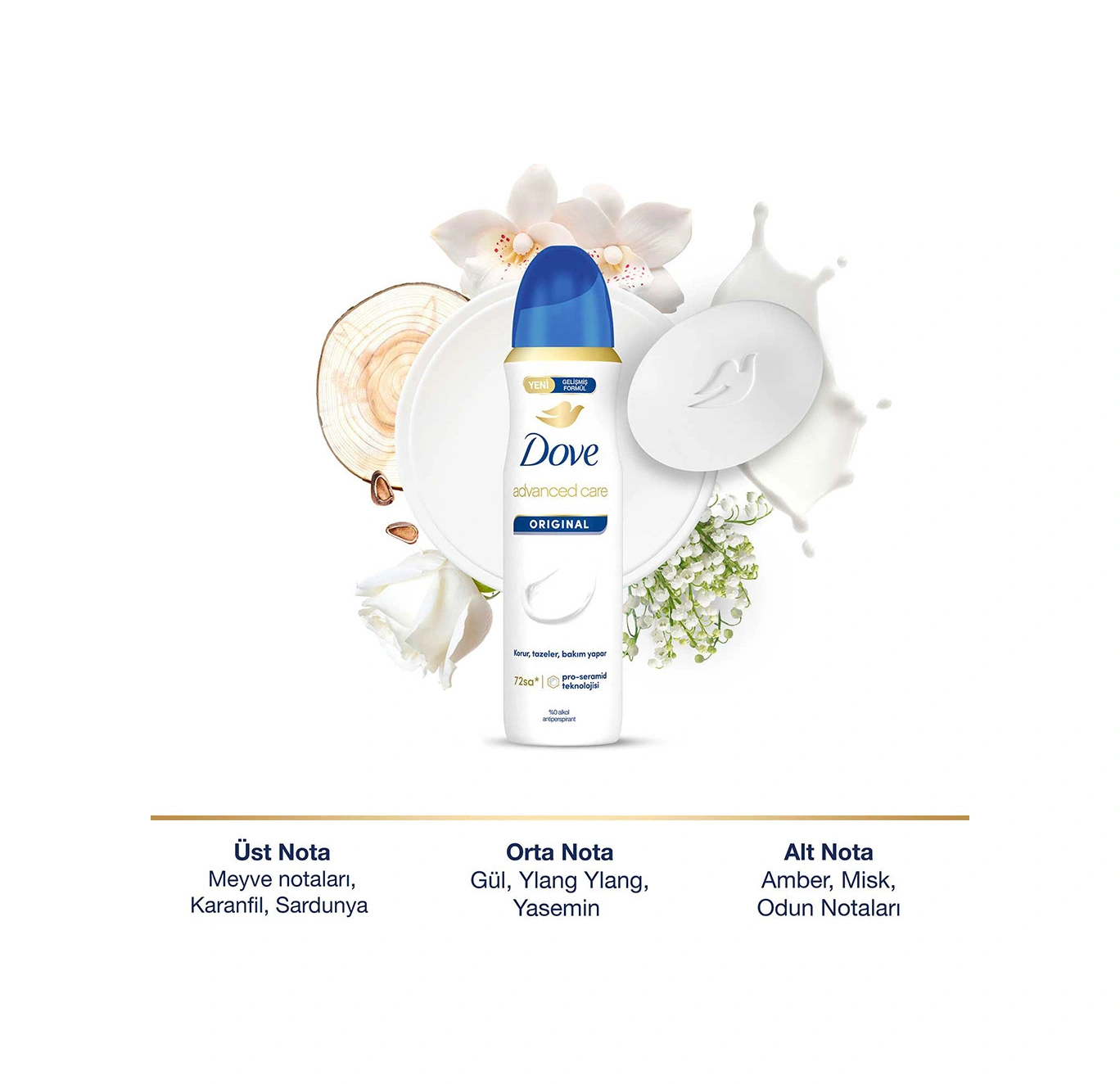 Dove Kadın Sprey Deodorant Advanced Care 72 Saat Koruma 150 Ml X3 Dove Kadın Sprey Deodorant Advanced Care 72 Saat Koruma 150 Ml X3