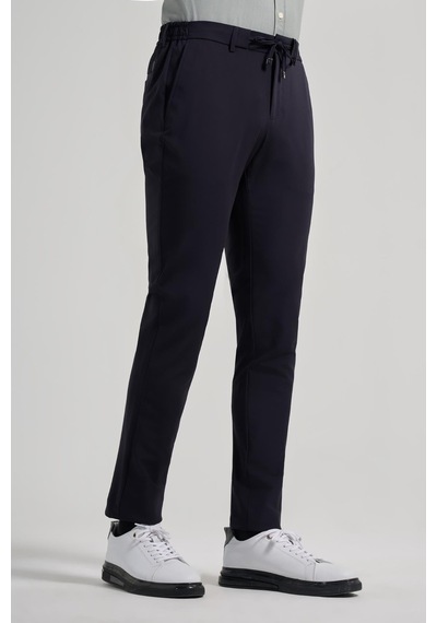 İmza Koyu Lacivert Esnek Yandan Cepli Casual Slim Fit Jogger Pantolon 1003250118 Koyu Lacivert