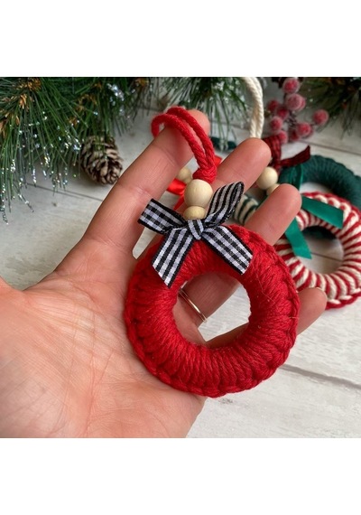 3'lü Handmade Renkli Yılbaşı Ağaç Süsü - Yılbaşı Süsü - Christmas