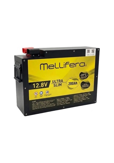 Mellifera Ultra Slim 12v 200a 2560w/h Premium Lifepo4 Akü