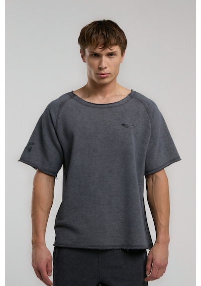 Everlast Ny Street Oversize Geniş Yaka Füme Erkek Tişört Füme