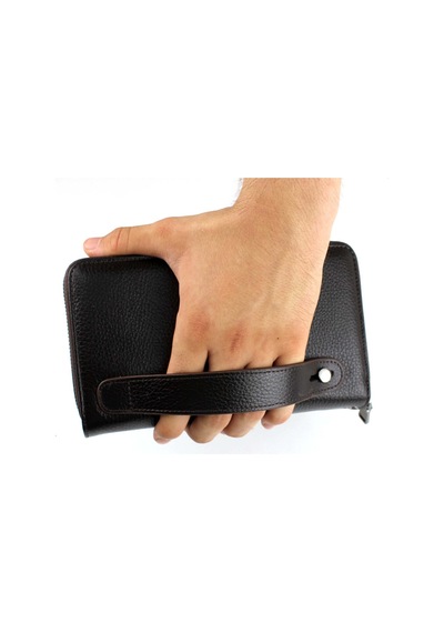 Alphaclub Bag Erkek Hakiki Deri Kahverengi Çok Bölmeli El Çantası