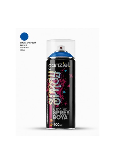 Ganziel Sprey Boya Ral 5017 Trafik Mavi Sprey Boya - 400 Ml 5017 Trafik Mavi 400Ml