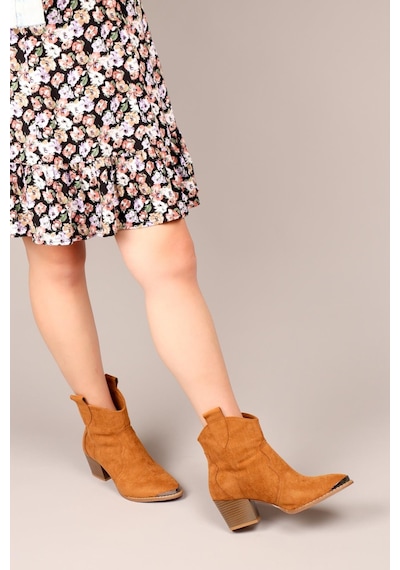 Mair Topuklu Western Bot Taba-7459 Haki