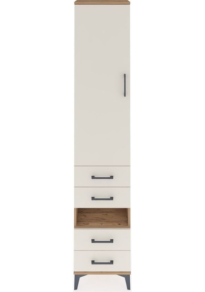 Arges Dolap 3 Raflı 4 Çekmeceli Tek Askılı 44x30x221 Çam-aytaşı Atlas Çam