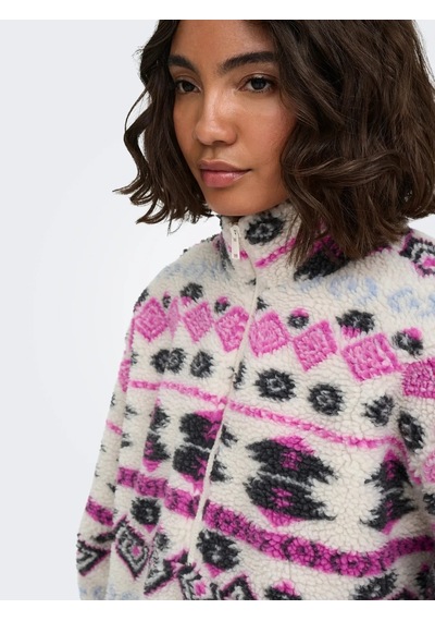 Only Anne Aztec Teddy Kadın Sweatshirt 15267415 Birch
