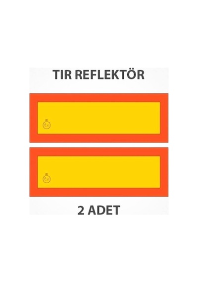 Tır Arka İşaret Reflektörü Metal Sac 2 Adet Set Kırmızı Sarı Reflektif Levha Evimdeyokyok