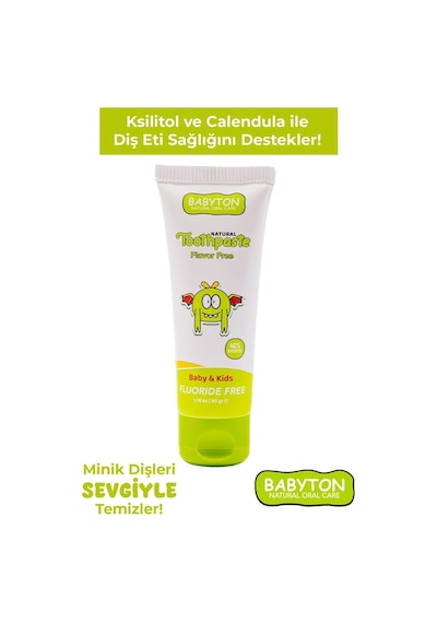Doğal Aromasız Florürsüz Diş Macunu - Silikon Diş Fırçası