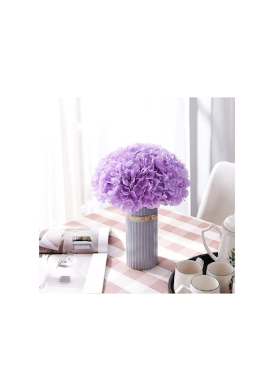 Yapay Çiçek Ortanca Çiçeği Demeti 43 Cm Açık Lila