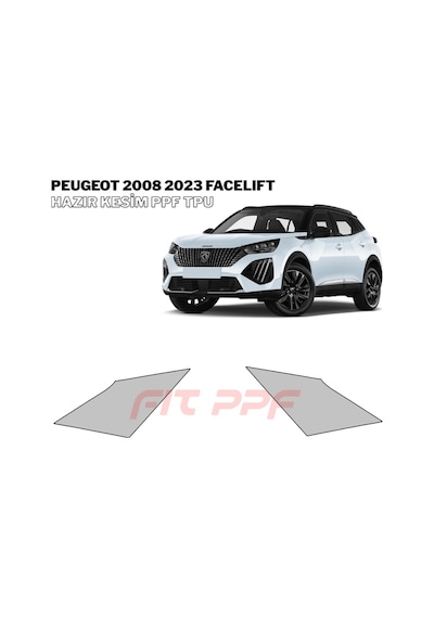 Peugeot 2008 - 2023 Facelıft 210 Mikron Premium Tpu Ppf Kaplama Seti-arka Kelebek Camı