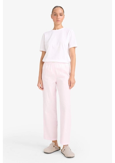 Defacto Regular Fit Uzun Poplin Pijama Altı F9835ax25aupn186 Pembe-pn186