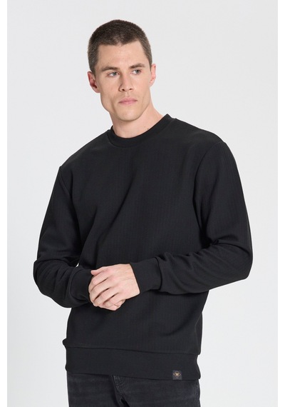 Wrangler Regular Fit Normal Kesim Bisiklet Yaka Siyah Sweatshirt W242593001 Siyah