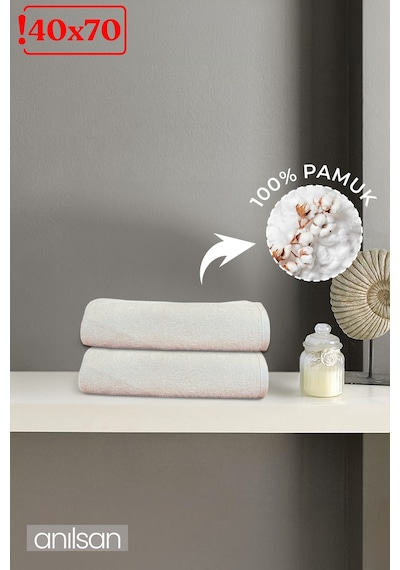 2'li Bej Saçaklı Düğün Havlusu 94gr %100 Pamuk 40x70 Cm El Ve Yüz Havlusu Bej