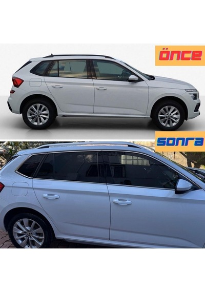 Skoda Kamiq Krom Cam Çerçevesi Set 2019- 10 Parça