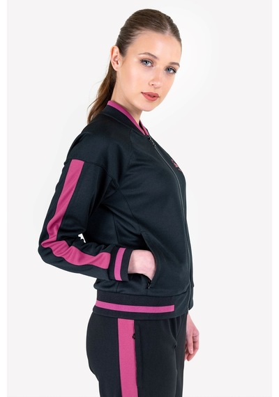 Lescon Siyah Kadın Fermuarlı Sweatshirt 23n-2122