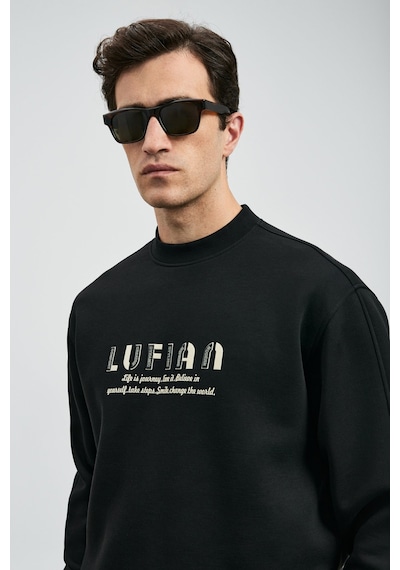 Lufian Erkek Oracle Sweatshirt 112030178 Siyah Siyah