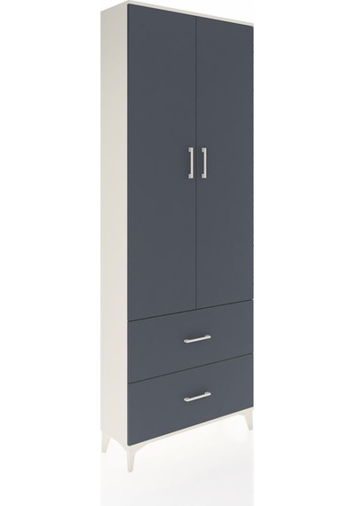 Arges Dolap Tek Raflı 2 Çekmeceli Tek Askılı 88x30x243 Aytaşı... Aytaşı