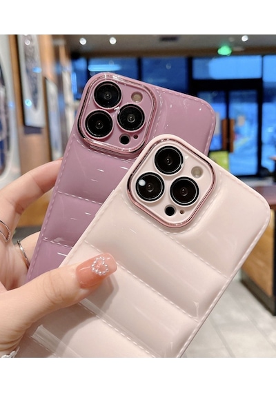Apple Uyumlu iPhone Akfa 15 Pro Puffy Serisi Kamera Korumalı Silikon Telefon Kılıfı Su Yeşili