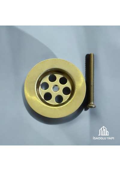 İsaoğlu Yapı Mat Gold Lavabo Süzgeci Mat Altın Lavabo Gideri Bütün Lavabolarla Uyumlu Mat Gold Gider Gold Altın