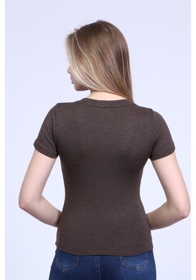 Neslice Kadın V Yaka T-Shirt