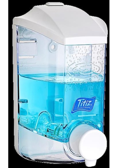 Titiz Tp-193 Hazneli Sıvı Sabunluk - Sıvı Sabun Dispenseri - Şampuan Aparatı - 400 Ml. - Şeffaf
