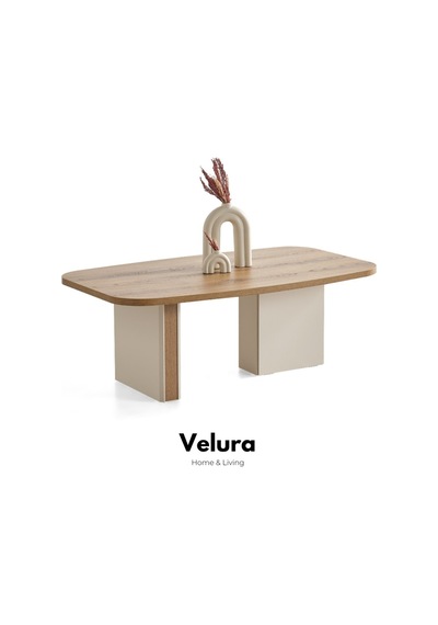 Aura Yemek Masası + 2 Sandalye Ekru