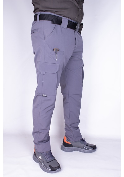 Nikbin Tactical Outdoor Taktik Pantolon Kargo Cep Likrali Yazlık -gri Renk Gri