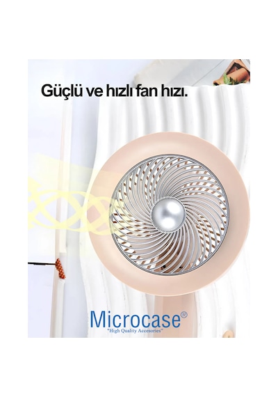 Microcase Fn48 Bilek Askılı Şarj Edilebilir Elde Taşınabilir Mini Fan - Al5300