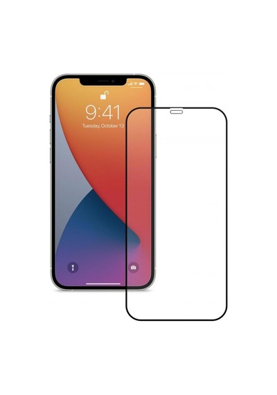 İphone 15 Pro İle Uyumlu 6d Temperli Ekran Koruyucu Cam Siyah 2 Adet