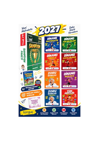 Tonguç 7. Sınıf Şampiyon Paketi 2027 Maarif Model Bağlam Temelli