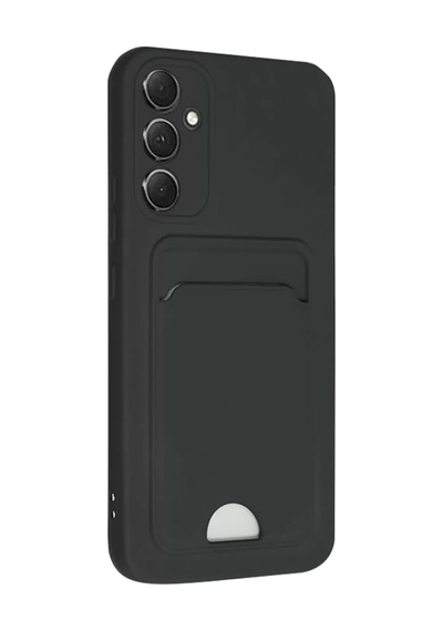 Newface Samsung Galaxy A16 5g Kılıf Kelvin Kartvizitli Silikon - Siyah