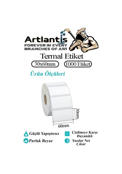 30x60 Mm Barkod Etiketi Yapışkanlı 1 Adet Rulo Etiket Termal Barkot Terazi Etiketi 1000 Li Barkod Yazıcılarına Uyumludur 1 Adet 30x60 Mm Barkod Etiketi Yapışkanlı 1 Adet Rulo Etiket Termal Barkot Terazi Etiketi 1000 Li Barkod Yazıcılarına Uyumludur 1 Adet