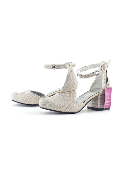 Hapshoe Merida Light Gold Simli Kalın Topuklu Taş Detaylı Kız Çocuk Topuklu Ayakkabı Altın Hapshoe Merida Light Gold Simli Kalın Topuklu Taş Detaylı Kız Çocuk Topuklu Ayakkabı Altın
