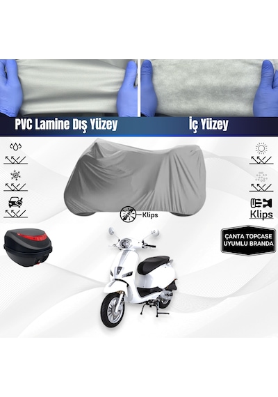 Mondial 50 Wing Arka Çanta Topcase Uyumlu Motosiklet Brandası