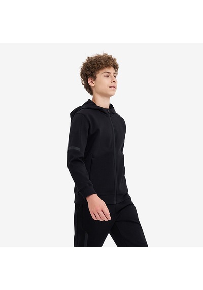 Lescon Siyah Çocuk Fermuarlı Kapüşonlu Sweatshirt