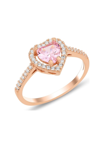 Söğütlü Silver Gümüş Rose Pembe Taşlı Pırlanta Montürlü Kalp Modeli Yüzük Söğütlü Silver Gümüş Rose Pembe Taşlı Pırlanta Montürlü Kalp Modeli Yüzük