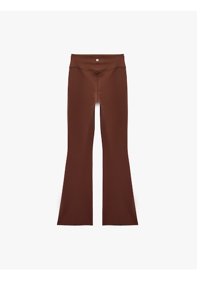 Koton Yüksek Bel Dikiş Detaylı Slim Fit İspanyol Paça Spor Tayt Kahverengi 7wak40130nk Kahve Koton Yüksek Bel Dikiş Detaylı Slim Fit İspanyol Paça Spor Tayt Kahverengi 7wak40130nk Kahve
