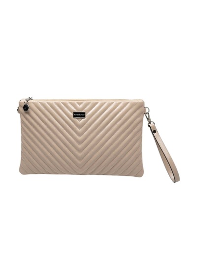 Silver Polo Crash Vizon Kapitone V Kadın Portföy Ve Clutch El Çantası Sp1034