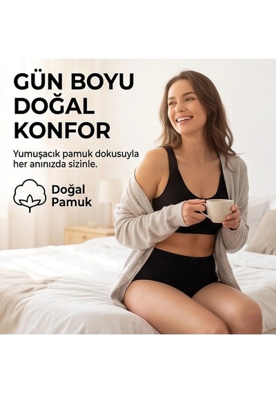 Genel Kadın Pamuklu Düz Bato Külot Paket Siyah Beyaz Ten Normal Bel Klasik Kesim Günlük İç Çamaşırı Genel Kadın Pamuklu Düz Bato Külot Paket Siyah Beyaz Ten Normal Bel Klasik Kesim Günlük İç Çamaşırı