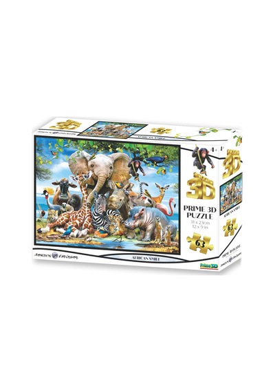 Prime 3d - Afrika Smile 63 Parça Puzzle 10638