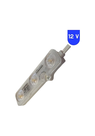 100 Adet 12 Volt Samsung 1.08 Watt 3 Lensli Beyaz 2835 Smd Led Modül Ip67 1 Paket