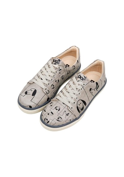 Kadın Vegan Deri Çok Renkli Sneakers - I Woof You Tasarım
