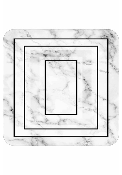 Beyaz Mermer Desen Banyo Halısı Klozet Paspas Seti Bs342n11 Kırık Beyaz