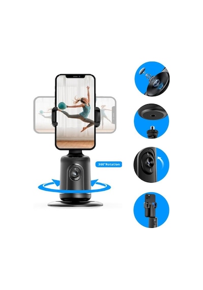 Hobimtek P01 360° Hareket Sensörlü Akıllı Çekim Selfie Video Tripodu