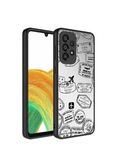 Samsung Galaxy Uyumlu A33 5g Kılıf Aynalı Desenli Kamera Korumalı Parlak Zore Mirror Kapak